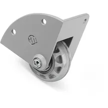 Adam Hall 37600 S Eckeinbaurolle mit Rad-48 mm in der Gehäuse, Aluminiumguss Druck