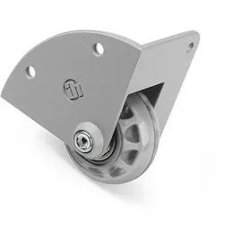 Adam Hall 37600 S Eckeinbaurolle mit Rad-48 mm in der Gehäuse, Aluminiumguss Druck