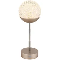 GLOBO Tischleuchte Beistelllampe Tischlampe LED Schlafzimmerlampe Touchdimmer h 31,5cm
