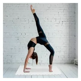 Relaxdays Bodenschutzmatte, 30x30cm, 24er Set, Unterlegmatte, Fitness & Sportgeräte, 2,16 m2, Lärm- & Trittschutz, weiß