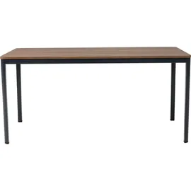 mades Schreibtisch Nova, 200x80x75 cm, Nussbaum, Nachbildung/anthrazit - Grau