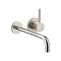 Dornbracht Meta Fertigmontageset 36863660-06 für Wand-Einhandmischer, Biegeradius von 90°, ohne Ablaufgarnitur, platin matt