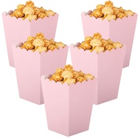CC wonderland zone 24 Stück Popcorn Tüten Rosa,Popcorn Boxen Klein,Mini Popcorn Behälter,Popcorn Kästen aus Papier für Partys