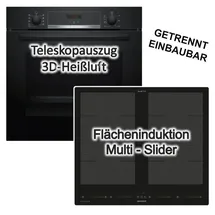 bosch+oranier Herdset 71L + Flächeninduktionskochfeld 60cm