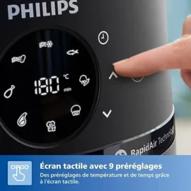Philips 2000 Series Airfryer NA230/00 schwarz mit Sichtfenster