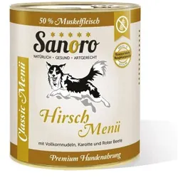 Sanoro Menü Classic vom Hirsch mit 50 % Fleischanteil 6x800g