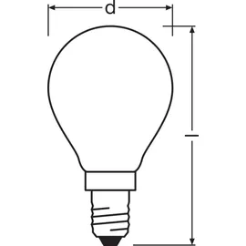 LEDVANCE LED-Birne 4099854067709 4,8 W E14 warmweiß 1 St.