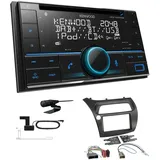 Kenwood DPX-7300DAB 2-DIN Autoradio mit Bluetooth Digitalradio DAB+ USB CD passend für Honda Civic VIII 2006-2012 schwarz