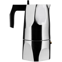 Alessi MT18/6 Espressomaschine Ossidiana, Edelstahl, Alu, 8 x 23.5 x 11.5 cm