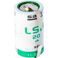 Saft LSH 20 Lithium Batterie 3.6V Primary LSH20 mit U-Lötfahnen