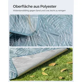 Songmics Picknickdecke hellblau 200 x 200 cm