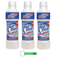 3x DEO DUE Detersivo Lavatrice Fiori Azzurri,Waschmaschine Flüssigwaschmittel,25 Wäschen 1000ml + Beni Culinari Kostenloser Schlüsselanhänger