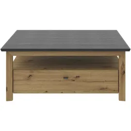 Hom ́in Couchtisch Dunkelgrau Eiche 80 x 45 x 110 cm