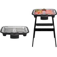 2in1 Standgrill Mit Ablage & Elektro Tischgrill 38x22cm, 2000w