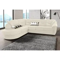 sit&more Ecksofa Savoni L-Form, wahlweise mit Bettfunktion weiß