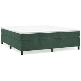 vidaXL Boxspringbett 200 x 200 cm dunkelgrün