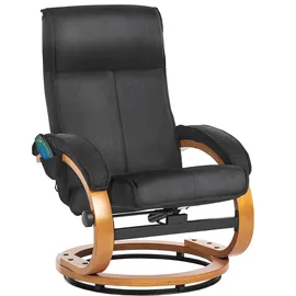 Beliani Massagesessel HERO Stoff 51 x 102 x 51 cm Schwarz mit Fußstütze