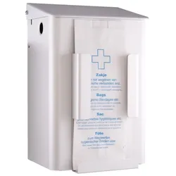 MediQo-line Hygiene-Abfallbehälter + Hygienebeutelhalter 6 Liter Aluminium
