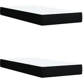 vidaXL Boxspringbett mit Matratze Schwarz 200x200 cm Stoff