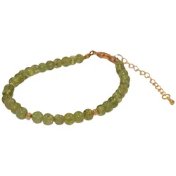 Armband FIRETTI "Schmuck Geschenk Armschmuck Armkette Edelstein Farbstein", gold (gelbgoldfarben, grün, grün), Armbänder, Damen, Messing, Made in Germany - mit Peridot