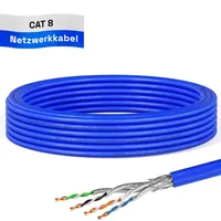 HB-Digital Netzwerkkabel CAT 8 max. 2000 MHz S/FTP AWG22