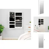 Vidaxl - Spiegel-Schmuckschrank mit LED-Beleuchtung Wandmontage Weiß - Spiegel-Schmuckschrank - Schmuckaufbewahrung - led Beleuchtung