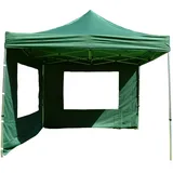 VCM PROFI Faltpavillon 3 x 3 m inkl. 2 Seitenteile Grün