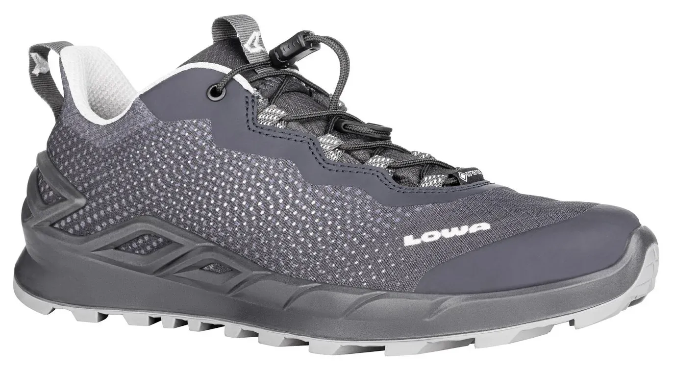 Lowa Wanderschuhe Merger Low GTX (Multifunktion, Synthetik/Textil, wasserdicht) anthrazitgrau Damen
