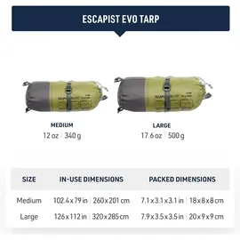 Sea to Summit Escapist Evo Tarp Planenzelt 320 x 285 cm Weiß