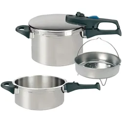 ELO Schnellkochtopf SET Praktika Plus XL 22 cm  6,0 Liter + 3,0 Liter EINSATZ