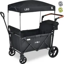 fablekids Bollerwagen LEO X2Lite schwarz Hecktasche Abdeckhaube schwarz