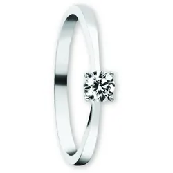 Goldring ONE ELEMENT "Zirkonia Ring aus 333 Weißgold" Gr. 58, silber, Fingerringe, Damen, 58,mit Zirkonia, Weißgold 333, Damen Gold Schmuck