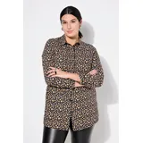 Studio Untold Longbluse Boxy Shape beige/orange/schwarz 9XL-10XL