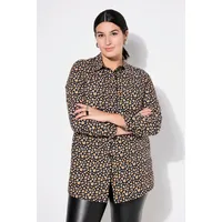 Studio Untold Longbluse Boxy Shape beige/orange/schwarz 9XL-10XL