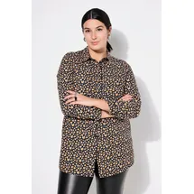 Studio Untold Longbluse Boxy Shape beige/orange/schwarz 9XL-10XL