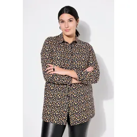 Studio Untold Longbluse Boxy Shape beige/orange/schwarz 9XL-10XL