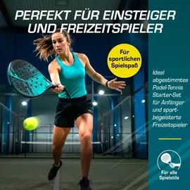 #DoYourFitness #DoYourSports Padel Schläger Starterset, | zwei Padelschläger Ball und Netz - Schwarz