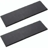 Novaliv 2x Schieferplatten I rechteckig I 40x15x0,5 cm I Schiefer Platten Schieferteller Servierteller Servierplatten Schiefer Teller Set