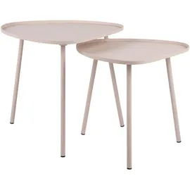 Leitmotiv Beistelltisch, Grau, Metall, Oval, 44x43x44 cm, CE, Wohnzimmer, Wohnzimmertische, Beistelltische