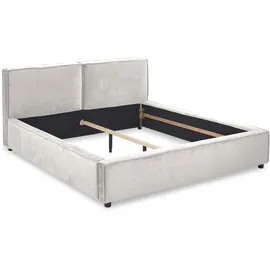 Home Affaire Polsterbett HOME AFFAIRE "Silverwood", grau (hellgrau), B:201cm H:97cm L:229cm, Betten, Polsterbett, in morderner Optik und hoher Belastbarkeit