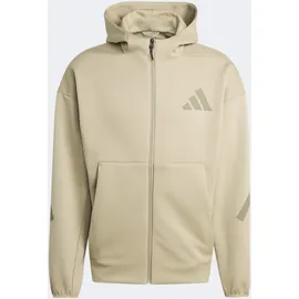 adidas Herren, Kapuzensweat New Z.N.E. Zip normal, & lang), Größe XXL in Braun WOCA