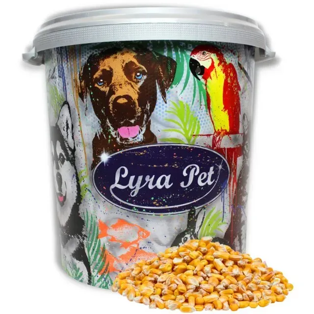 10 kg Lyra Pet® Futtermais Qualitätsfutter Körnermais in 30 L Tonne