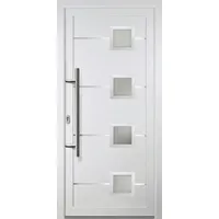 Meeth Haustür Signum Aluminium Modell 88 98 x 200 cm, DIN links, weiß
