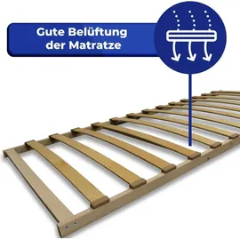 Coemo Lattenrost FIX mit 13 Federleisten - nicht verstellbar - 80 x 200 cm