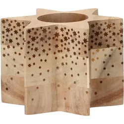 räder Living Xmas Holzstern mittel Kerzenhalter Akazienholz