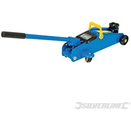Silverline Rangierwagenheber Stahl 2 t blau/schwarz/gelb