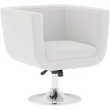 vidaXL Cocktailsessel Kunstleder 58,5 x 58 x 58 cm Weiß höhenverstellbar