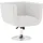 vidaXL Cocktailsessel Kunstleder 58,5 x 58 x 58 cm Weiß höhenverstellbar