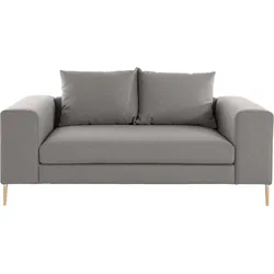 2-Sitzer OTTO PRODUCTS "Finnja", grau (hellgrau), B:187cm H:83cm T:103cm, Struktur fein: aus recycleten PET-Flaschen (100% PES), Sofas, 2-Sitzer-Sofa, mit Recycling-Bezug