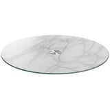 LEONARDO Platte Marble 33 cm Glas Weiß